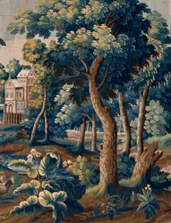 Flamandzki gobelin. Koniec XVII wieku. Własność kościoła Sint-Walburgakerk Oudenaarde (Dekenij van de Sint-Walburga).