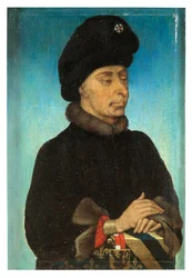 Jan Nieustraszony, książę Burgundii (olej na desce)