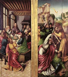Pocałunek Judasza i Ostatnia Wieczerza, około 1500