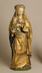 Madonna z Dzieciątkiem, Szkoła w Mechelen, ok. 1500 (dąb polichromowany i złocony)