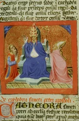 Pani Gen 1111 Strona z Legenda Aurea, Brugia, ok. 1400-10