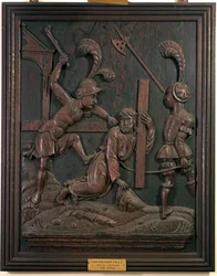 Nasz Zbawiciel upada niosąc krzyż, z kaplicy, ok. 1520 (drewno)