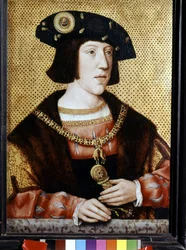 Portret Karola V (1500 - 1558), cesarza Niemiec. Szkoła flamandzka XVI wieku (olej na płótnie)