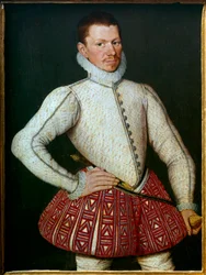 Portret dżentelmena Obraz szkoły flamandzkiej drugiej połowy XVI wieku. Słońce 0,37x0,27 m