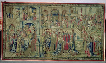 Śmierć dziecka i króla obiecane zwycięstwo, Gobelin Dawida i Batszeby, ok. 1510-15