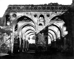 Ruiny meczetu, Kair, Egipt, 1878