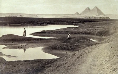 Piramidy w Gizie, ok. 1880