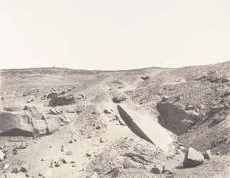 Aswan Syene, Kamieniołomy granitu - starożytny system wydobywczy, 1851-52, wydrukowany w latach 1853-54.