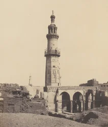 Djirdjeh, Meczet w ruinach na skraju Nilu, 1851-52, wydrukowany w latach 1853-54.