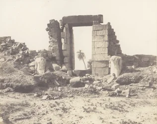 Teby Karnackie, Pierwszy Pylon - Ruiny Bramy i Kolosy, ..., 1851-52, druk 1853-54.