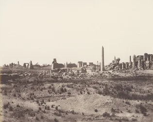 Teby Karnackie, Widok ogólny ruin z północnego wschodu, V, 1851-52, druk 1853-54.