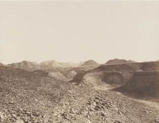 Nubia, Okolice Ibrim, Łańcuch Arabski - Widok wąwozu, 1851-52.