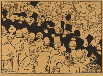 Paradujący ulicami Le Monôme w jednym pliku, 1893.