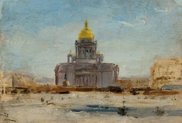 Petersburg, Święty Izaak, między 1-1844 a 9-1844 (olej na papierze na płótnie)