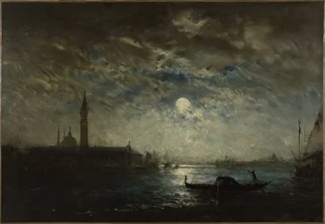 Wenecja i kampanila w świetle księżyca, między 1870 a 1890 (olej na płótnie)