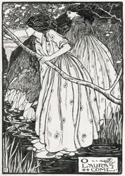 Ilustracja do "Wierszy Christiny Rossetti" (ołówek i tusz na papierze)