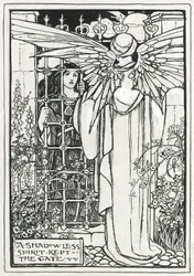 Ilustracja do "Wierszy Christiny Rossetti" (ołówek i tusz na papierze)