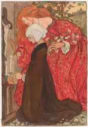 Ilustracje do "Goblin Market" Christiny Rossetti (ołówek, tusz i akwarela na papierze)