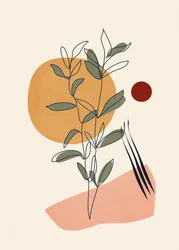 Rysunki botaniczne w stylu earthy