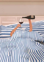 Wino w łóżku