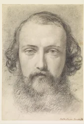 Portret: Studium głowy Daniela Caseya (cała twarz)