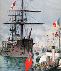 Francuska flotylla w porcie Portsmouth, 1891