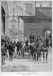 Powrót Felixa Faure, prezydenta Francji do Paryża, po wizycie w Rosji, 1897