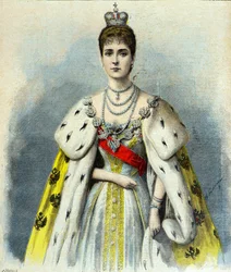 Portret Aleksandry Fiodorowny w stroju koronacyjnym
