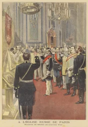 Złożenie przysięgi wierności nowemu carowi w Rosyjskiej Cerkwi w Paryżu