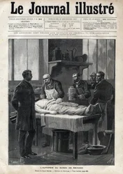 Sekcja zwłok barona Jacquesa de Reinacha (1840-1892) w 1892 r. - rycina Meaulle w „The Illustrous Journal” z 1892 r.