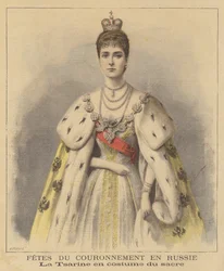 Caryca Aleksandra z Rosji w szatach koronacyjnych