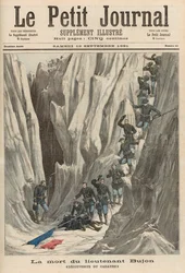 Śmierć porucznika Bujona: odkrycie jego ciała, z „Le Petit Journal”, 12 września 1891