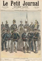Armia włoska, z „Le Petit Journal”, 28 maja 1892 (kolor lito)