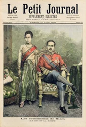 Król i królowa Syjamu, ilustracja z „Le Petit Journal”, 10 czerwca 1893