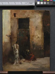 Żebracy przy drzwiach, 1870