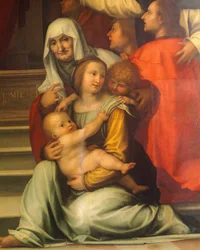 Matka Boska Miłosierdzia autorstwa Bartolomeo della Porta znanego jako Fra Bartolomeo (1472-1517), detal