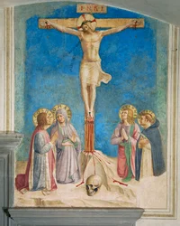 Cella 38: Ukrzyżowanie z Matką Boską i świętymi... (malowidło ścienne)