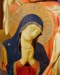 Osadzanie z krzyża lub ołtarza Trójcy Świętej, około 1432, autorstwa Giovanniego da Fiesole zwanego Fra Angelico (1400-około 1455), tempera na drewnie