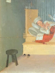 Uzdrawiający diakon Justynian, obrazy z predelli przedstawiające historię św. Kosmy i św. Damiana od św.