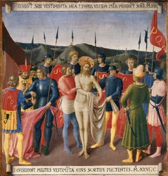 Rozbieranie się Chrystusa. Życie Chrystusa, Armadio degli Argenti. (Tempera na drewnie