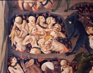 Sąd Ostateczny: Piekło (tempera na drewnie)
