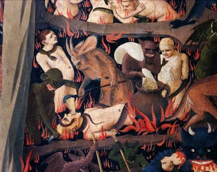 Sąd Ostateczny: Piekło (tempera na drewnie)