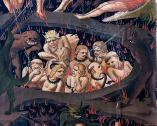 Sąd Ostateczny: Piekło (tempera na drewnie)