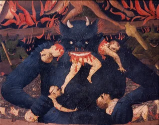 Sąd Ostateczny: Piekło (tempera na drewnie)