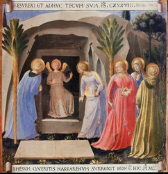 Trzy Maryi przy grobie. Życie Chrystusa, Armadio degli Argenti. (Tempera na drewnie