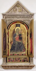Tryptyk Linaiuoli (z otwartymi okiennicami): Dziewica z Dzieciątkiem na tronie ze św. Janem Chrzcicielem i św. Markiem, 1433 (tempera na desce) (szczegóły patrz 119416)