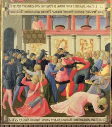 Rzeź niewiniątek, detal z pierwszej tablicy Srebrnego Skarbca Santissima Annunziata, ok. 1450-53