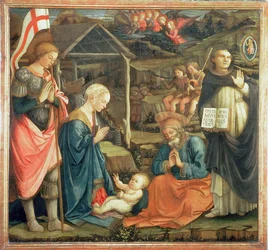 Narodzenia z Św. Michał i Dominik, 1470