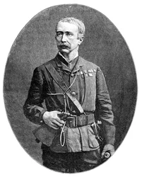 Granat Joseph Wolseley, 1. wicehrabia Wolseley, urodzony w Irlandii żołnierz brytyjski, 1900.
