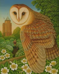 Biały ogród, 1997 (olej i tempera na panelu)